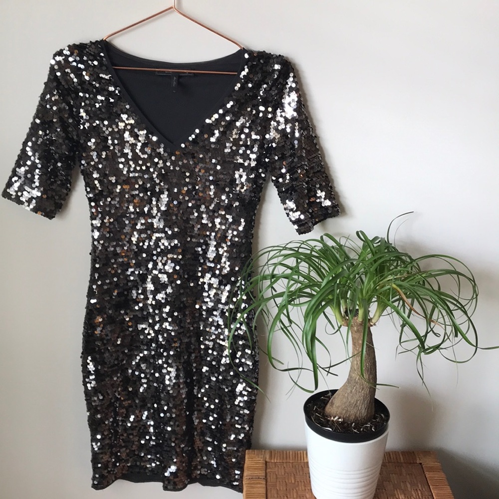 BCBG MAXAZRIA black Sequin dress